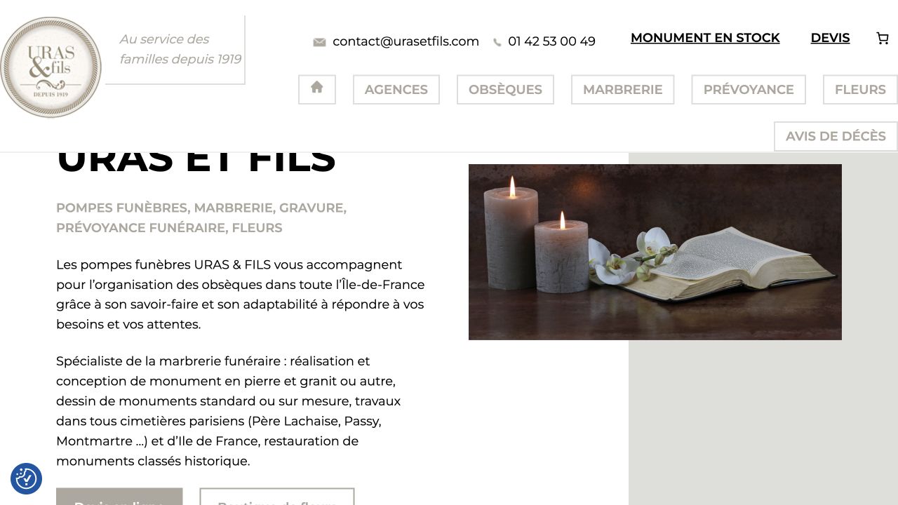 Capture du site de Uras & Fils